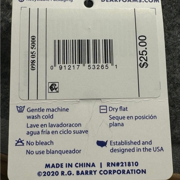 DLuxe By Dearfoam Dolly Felted Bootie Slippers- Gray M 7/8 - Picture 8 of 8